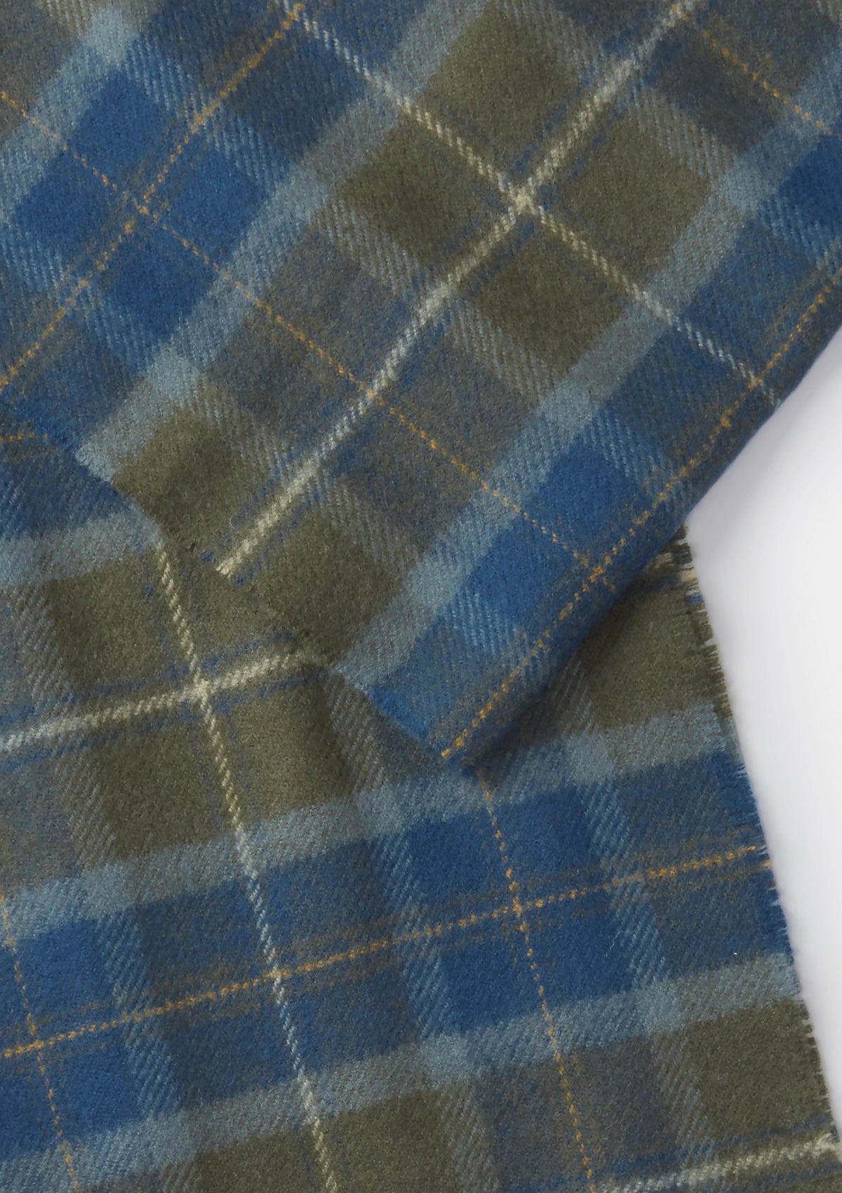 Green Tartan Lambswool Scarf
