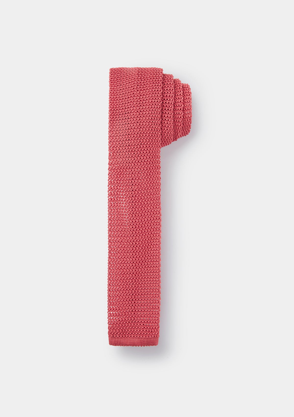 Guava Pink Silk Knitted Tie, Tie - SIRPLUS