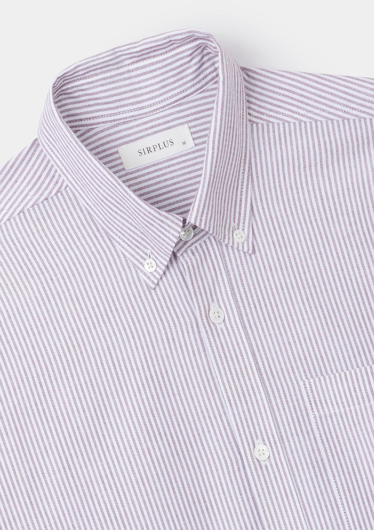 Mahogany Stripe Oxford Button-Down Shirt, Collar Shirt - SIRPLUS