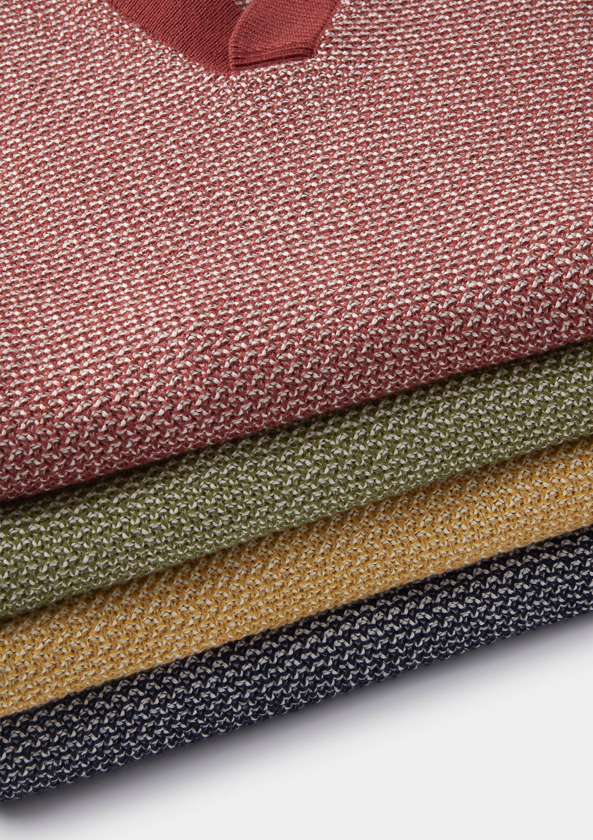 Green Melange Knit Resort Polo, Polo Shirts - SIRPLUS