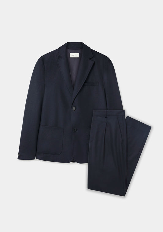 Navy Wool Cashmere Suit, Suits - SIRPLUS