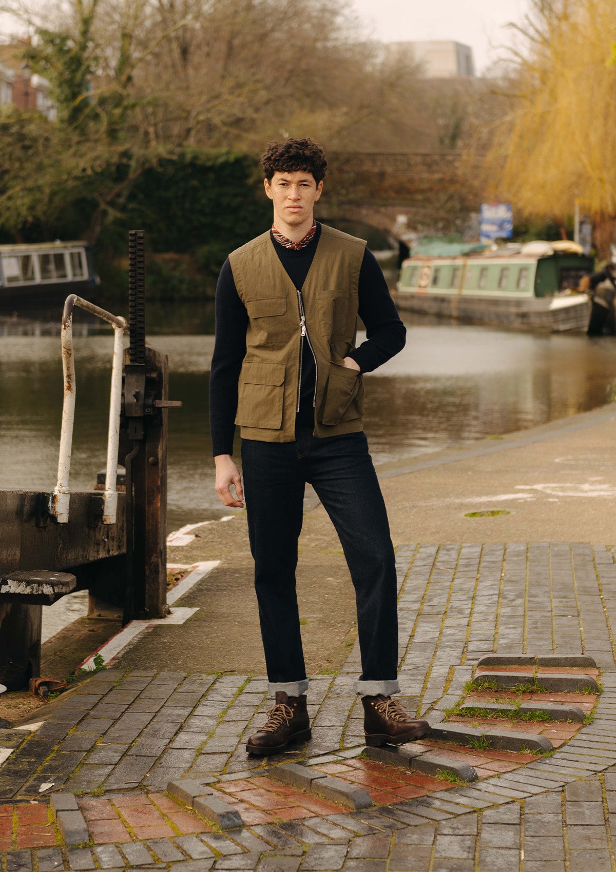 Olive Utility Gilet, Gilet - SIRPLUS