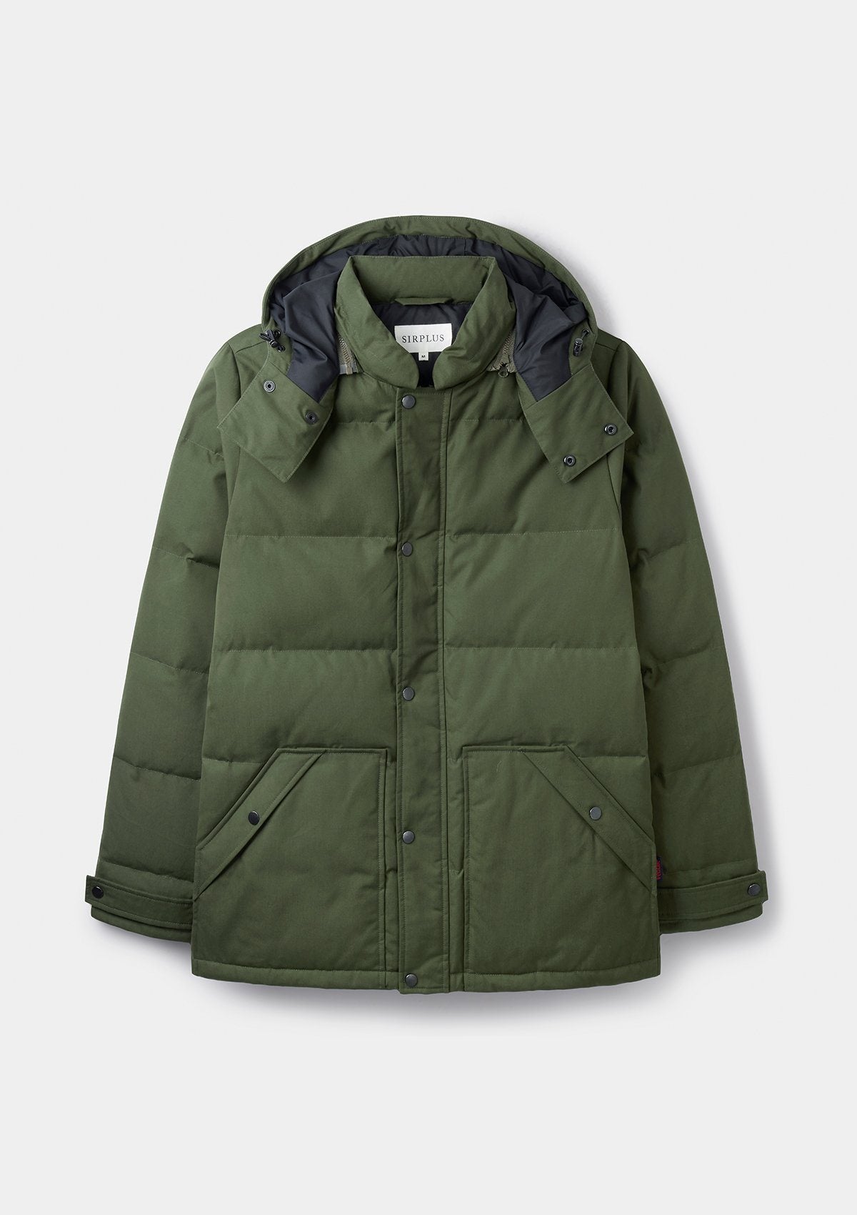Olive Ventile Cotton Down Jacket, Puffer Jacket - SIRPLUS