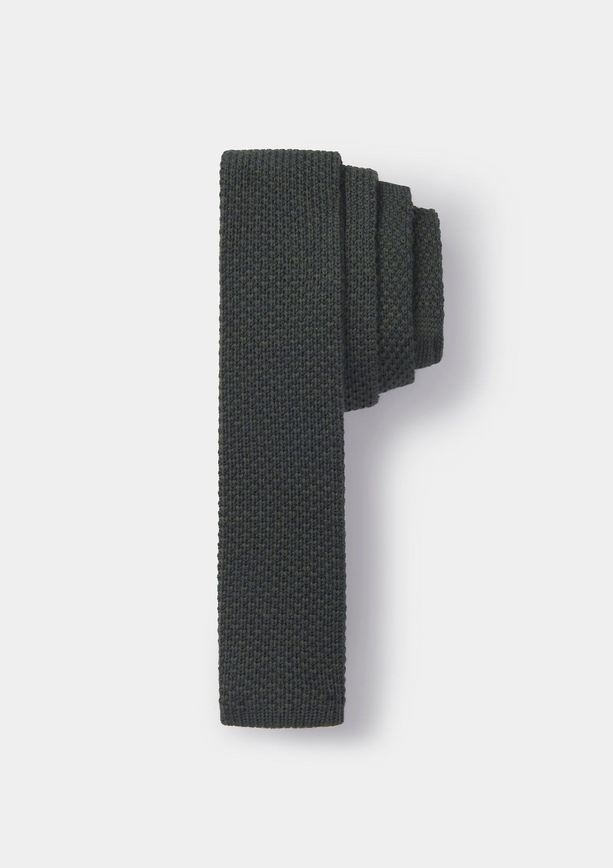 Seaweed Green Wool Knitted Tie, Tie - SIRPLUS