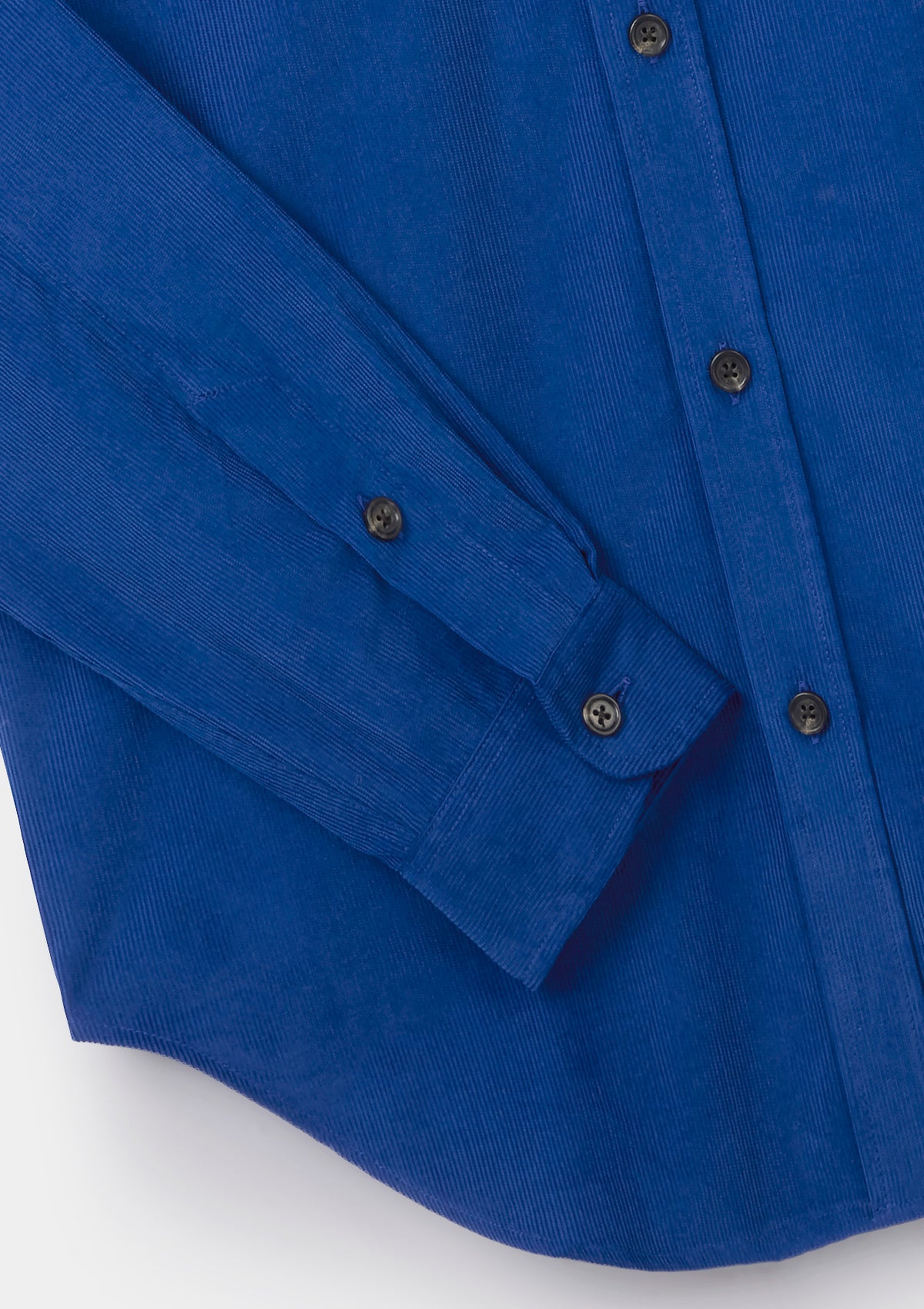 Cobalt Blue Needlecord Collared Shirt, Collar Shirt - SIRPLUS