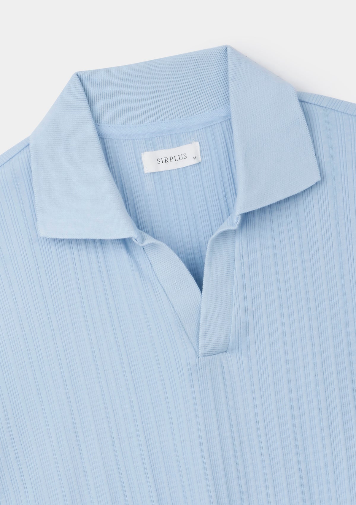 Dusk Blue Panel Rib Resort Polo, Polo Shirt - SIRPLUS
