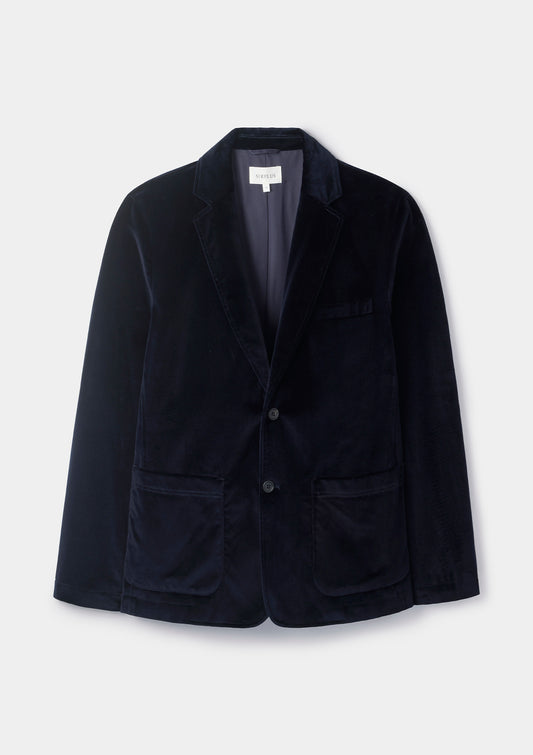 Midnight Navy Velvet Blazer, Blazer - SIRPLUS
