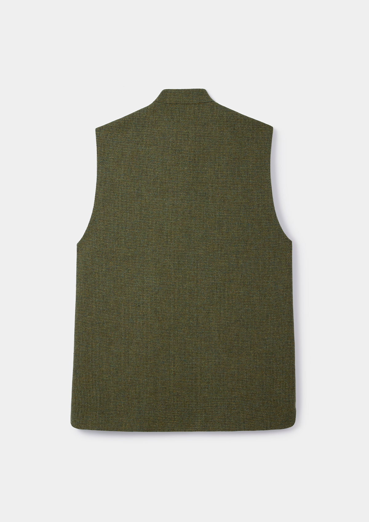 Moss Green Tweed Nehru Waistcoat, Nehru Waistcoat - SIRPLUS