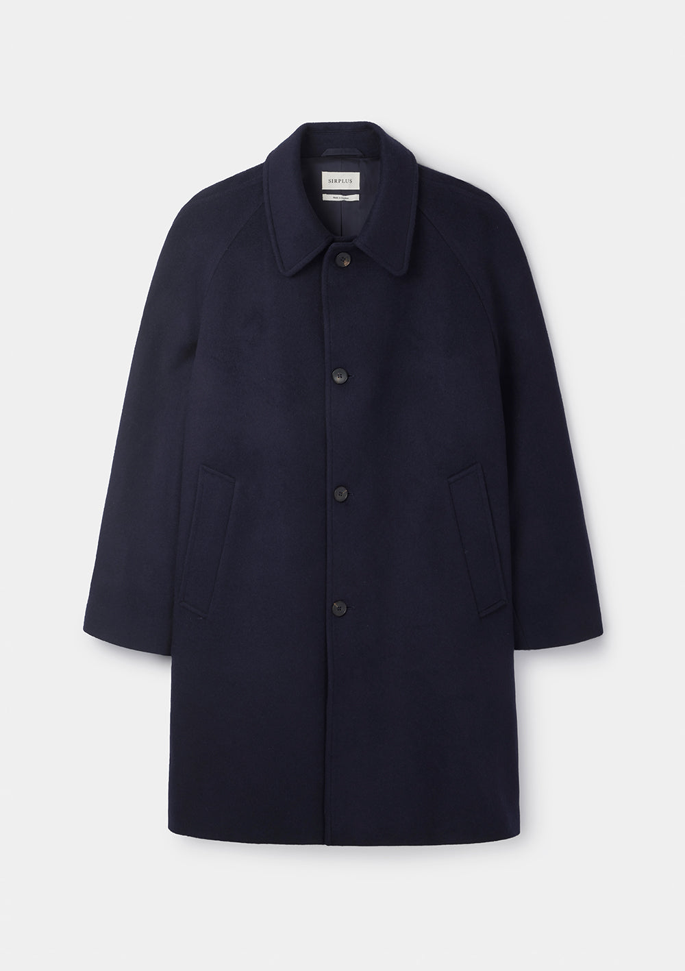 Navy Cashmere Raglan Overcoat, Coat - SIRPLUS