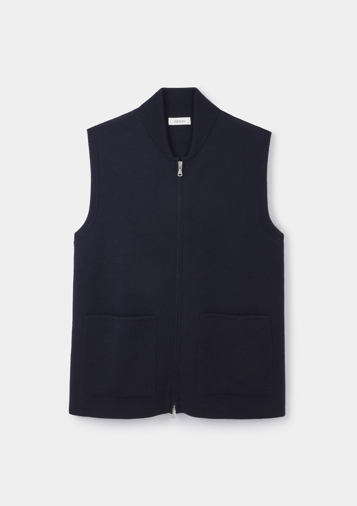 Navy Merino Knit Gilet, Gilet - SIRPLUS