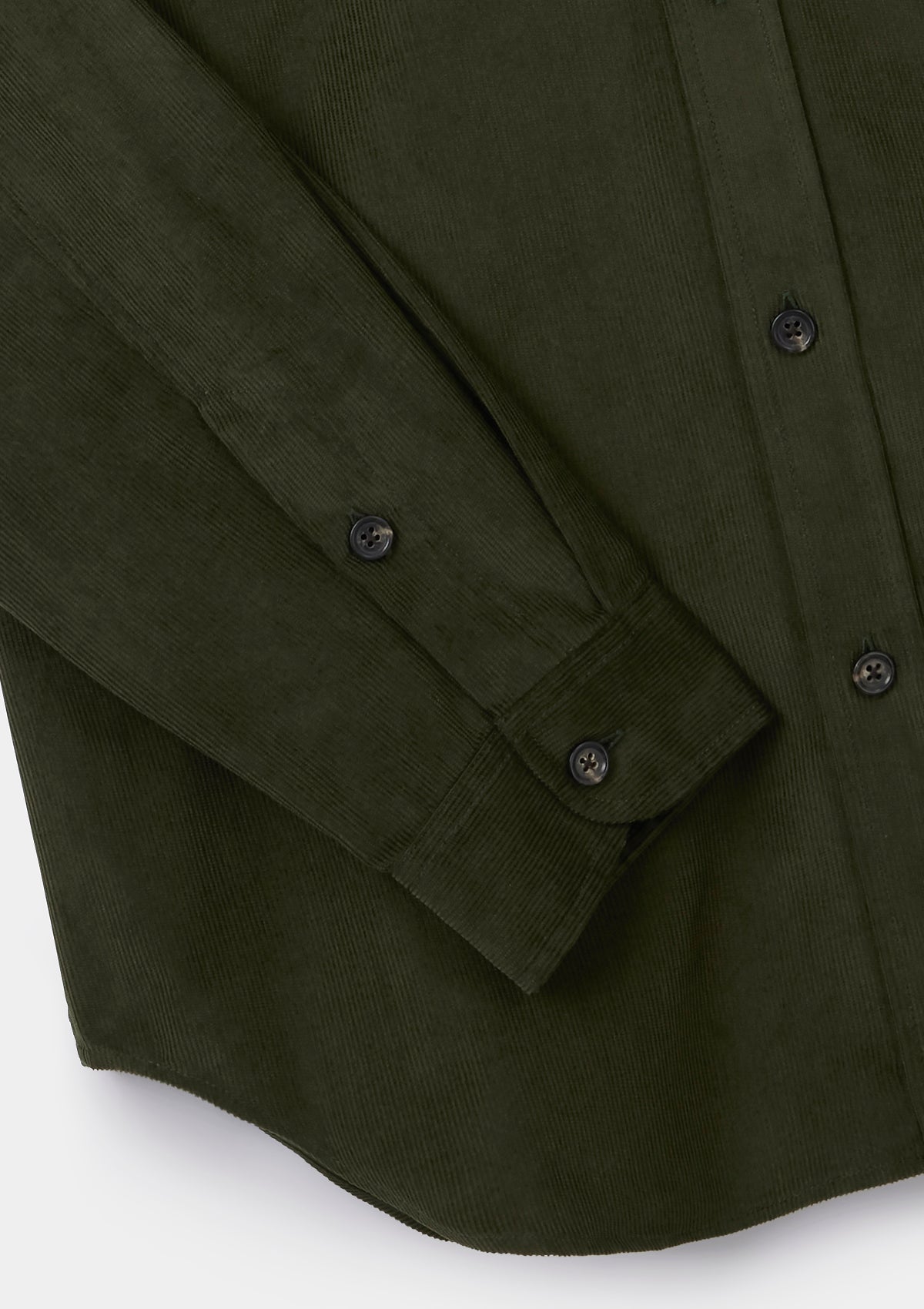 Olive Needlecord Grandad Shirt, Grandad Shirt - SIRPLUS