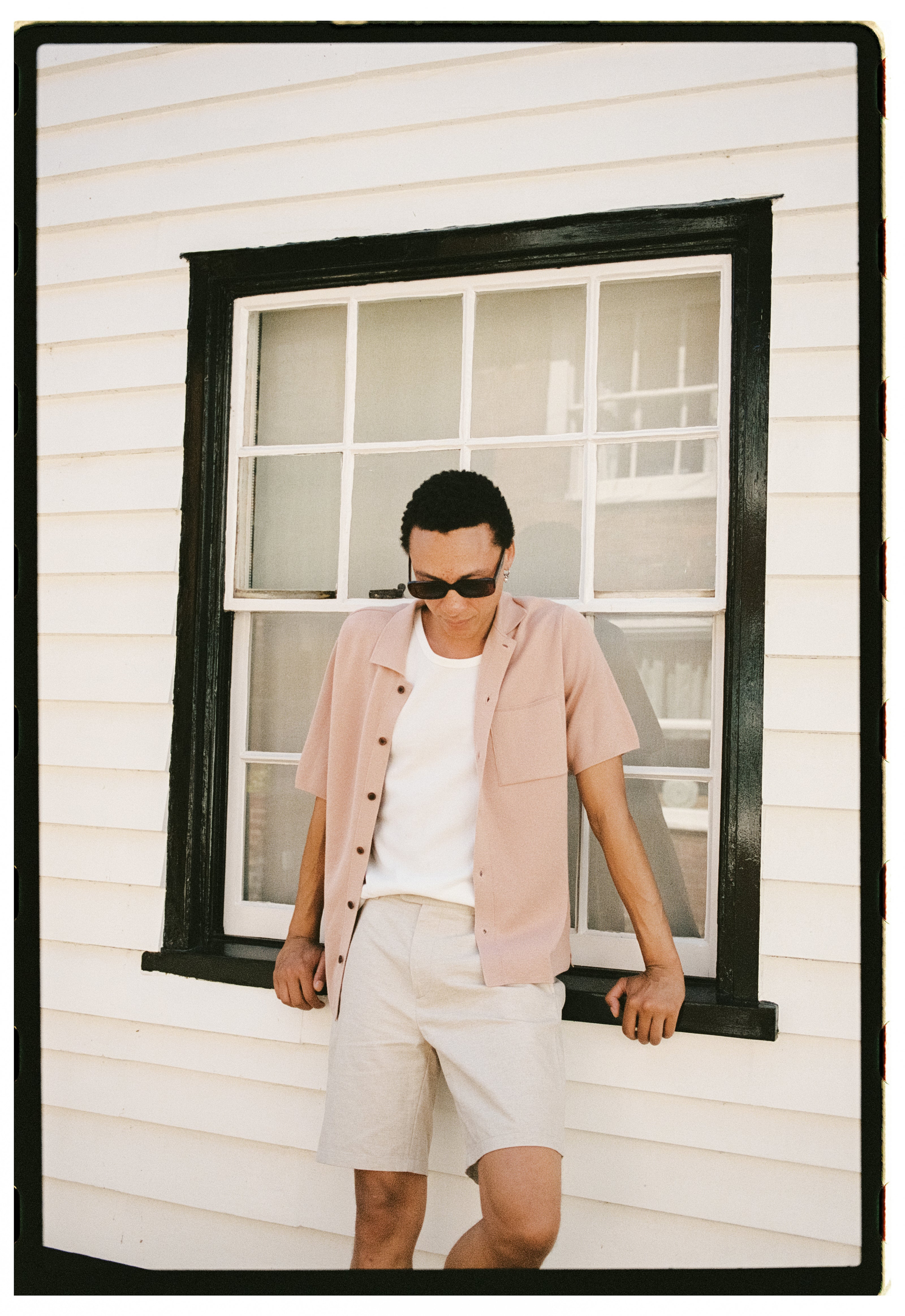 Ecru Cotton Linen Shorts, Shorts - SIRPLUS