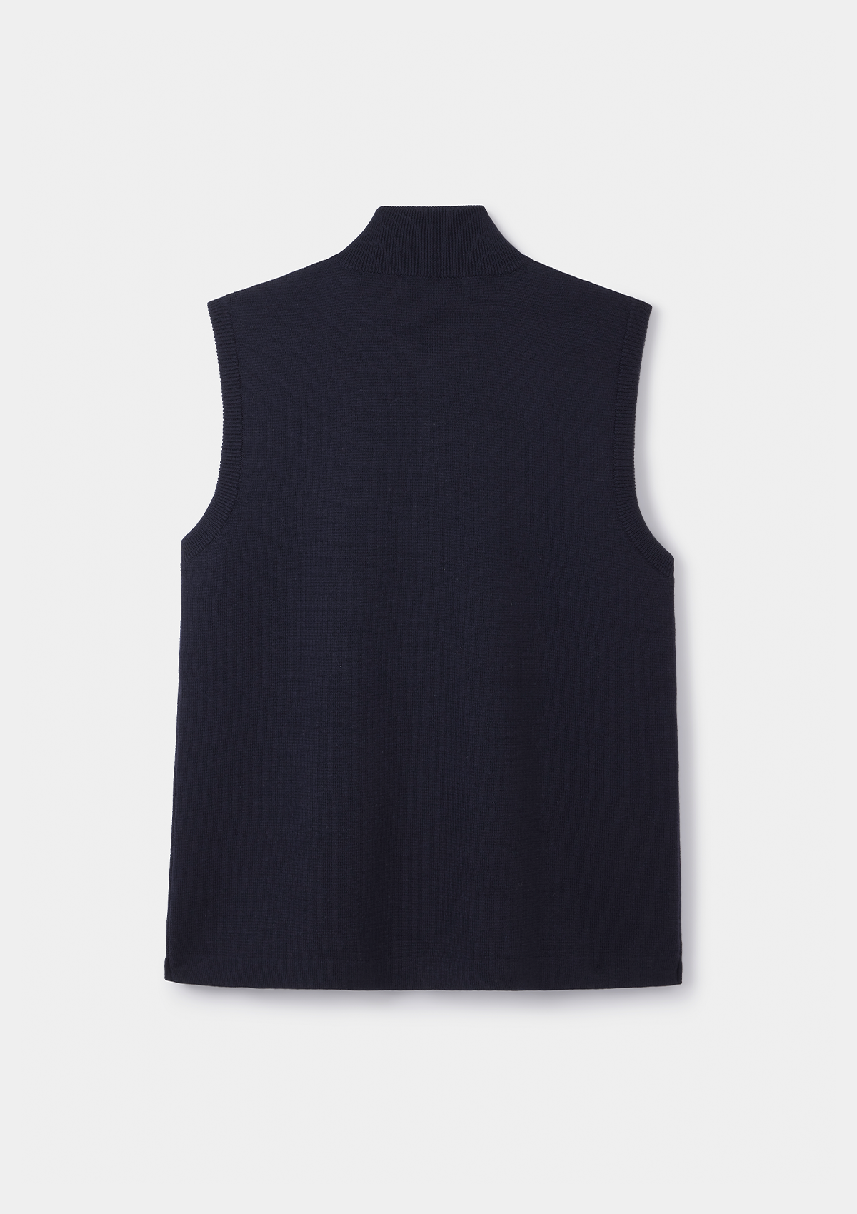 Navy Merino Knit Gilet, Gilet - SIRPLUS