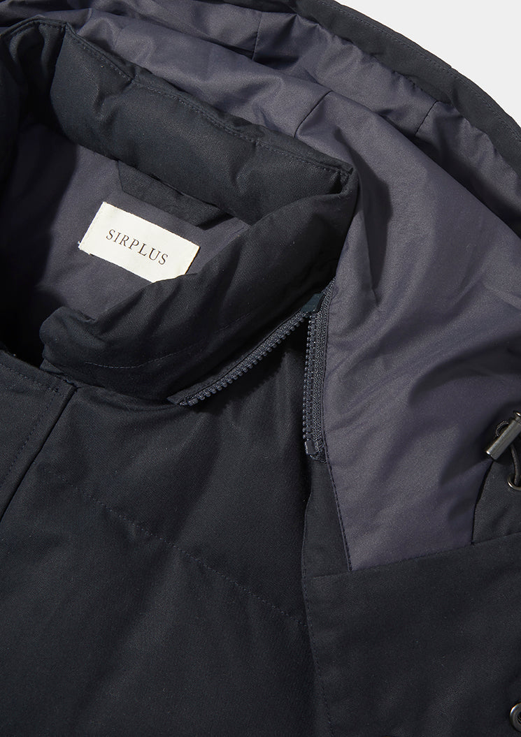 Navy Ventile Cotton Down Jacket, Puffer Jacket - SIRPLUS