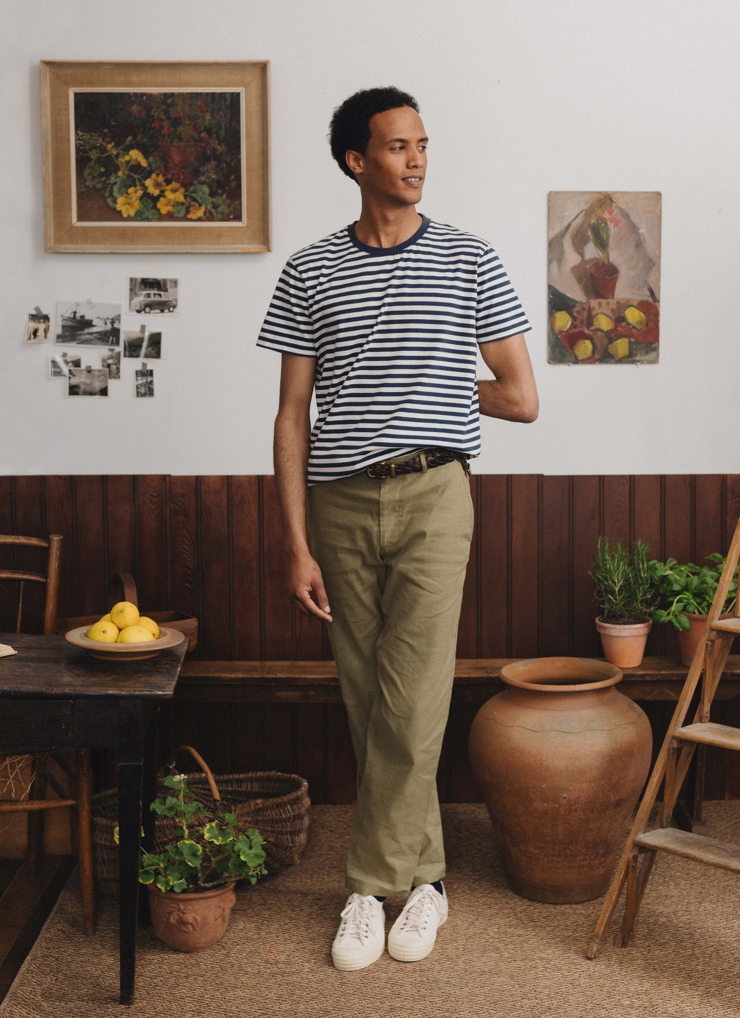 Ink Navy Stripe Organic Cotton T-shirt, T-Shirt - SIRPLUS