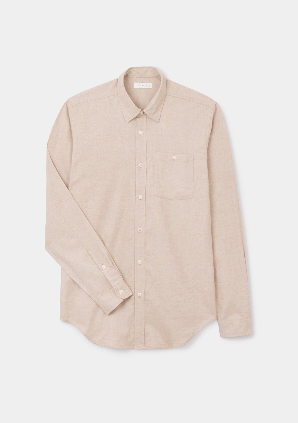 Sand Cotton Cashmere Shirt, Collar Shirt - SIRPLUS