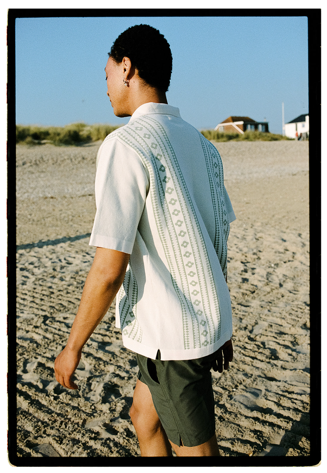 Green Flower Jacquard Polo, Polo Shirt - SIRPLUS