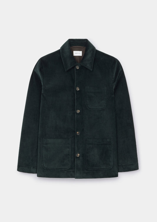Shadow Green Cotton-Corduroy Chore Jacket