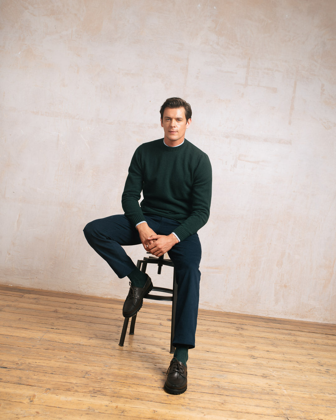 Green Lambswool Crew Neck Jumper, Crew Neck Jumper - SIRPLUS