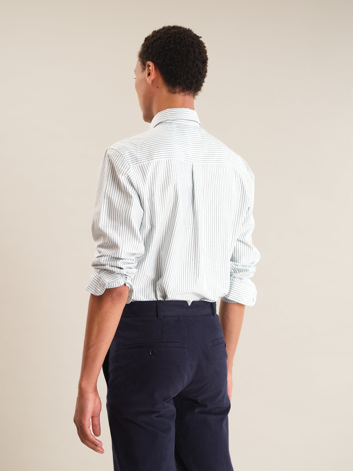 Green Stripe Oxford Button-Down Shirt, Collar Shirt - SIRPLUS