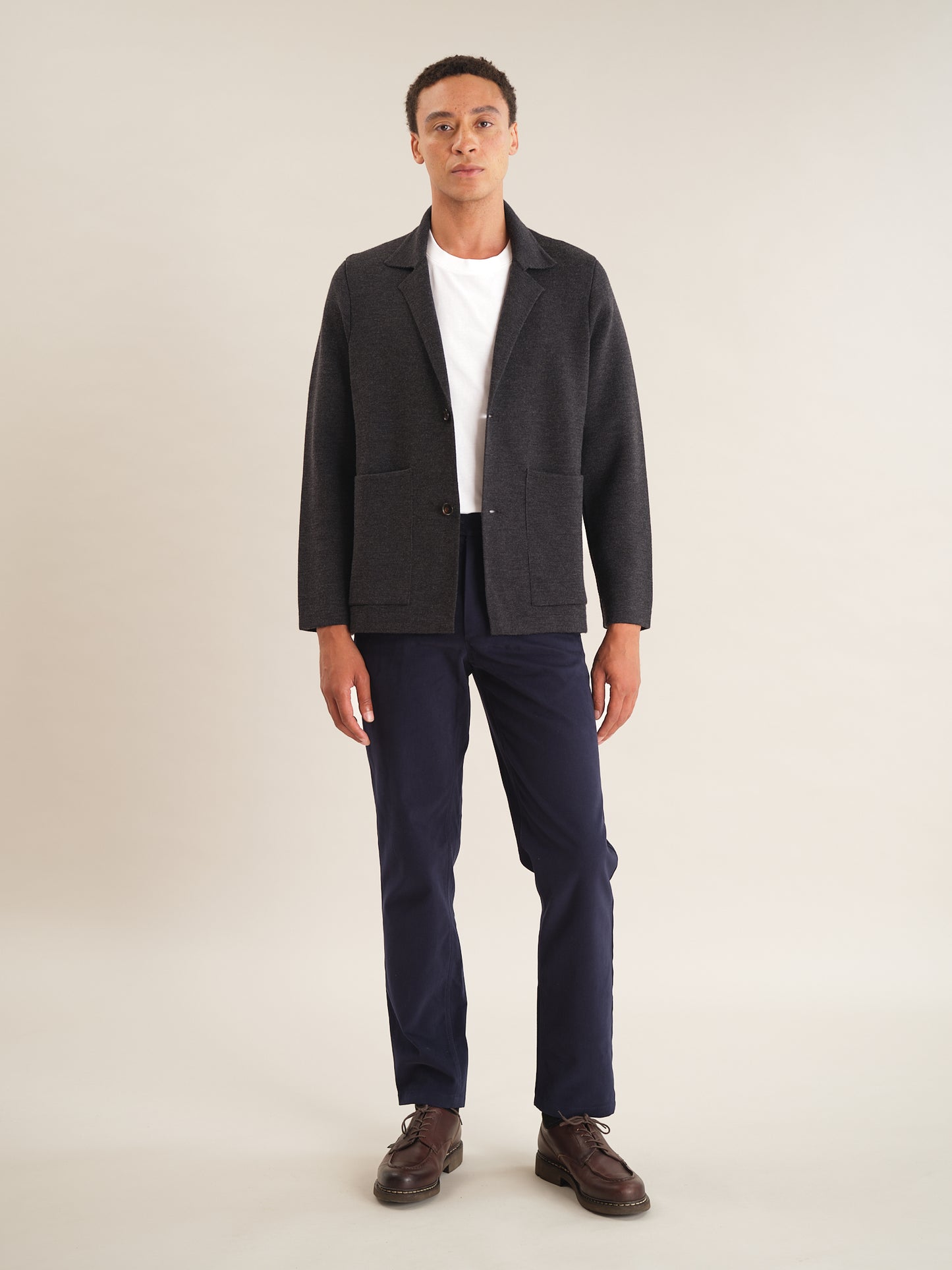 Graphite Merino Knit Blazer, Knit Blazer - SIRPLUS