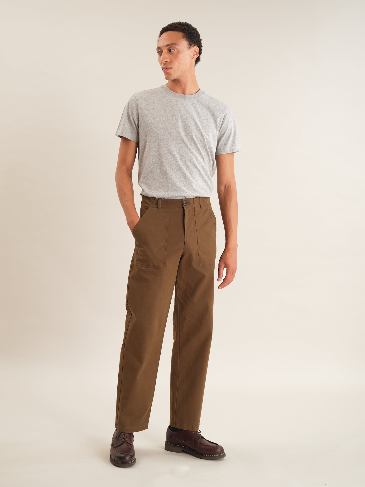 Olive Cotton Utility Trouser, Casual Trousers - SIRPLUS