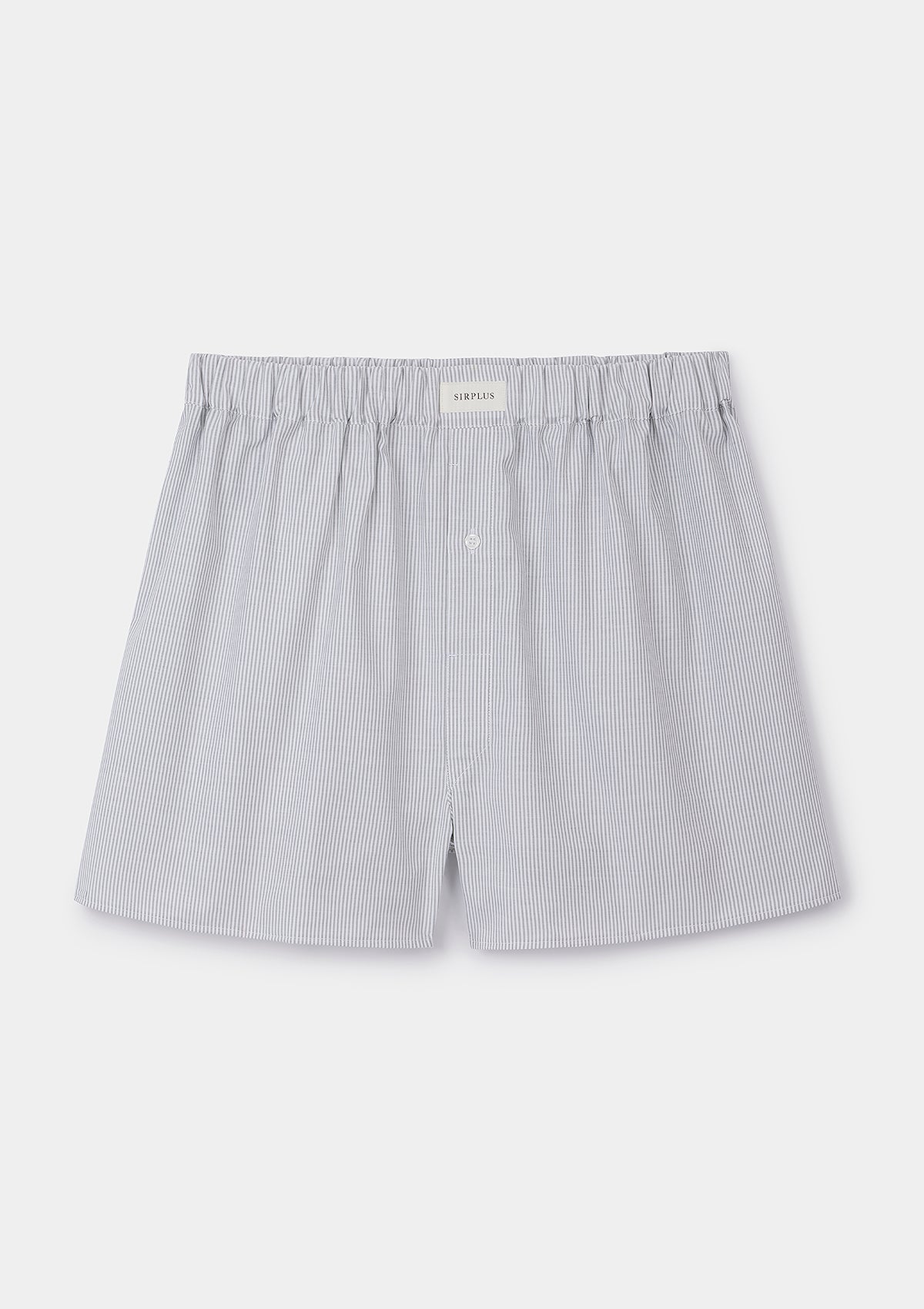 Dove Grey Stripe Cotton Boxer Shorts, Boxer Shorts - SIRPLUS