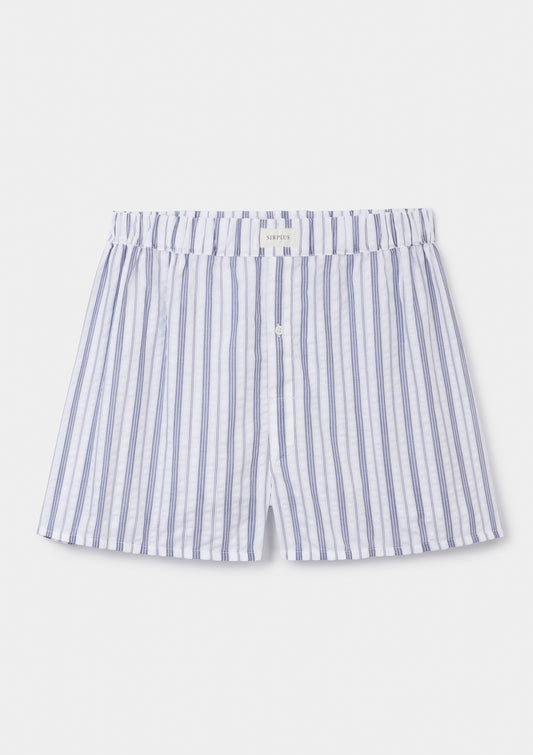 White Seersucker Stripe Boxer Shorts, Boxer Shorts - SIRPLUS