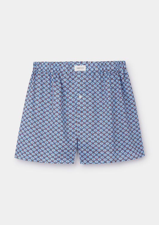 Blue Ziggy Daisy Boxer Shorts, Boxer Shorts - SIRPLUS