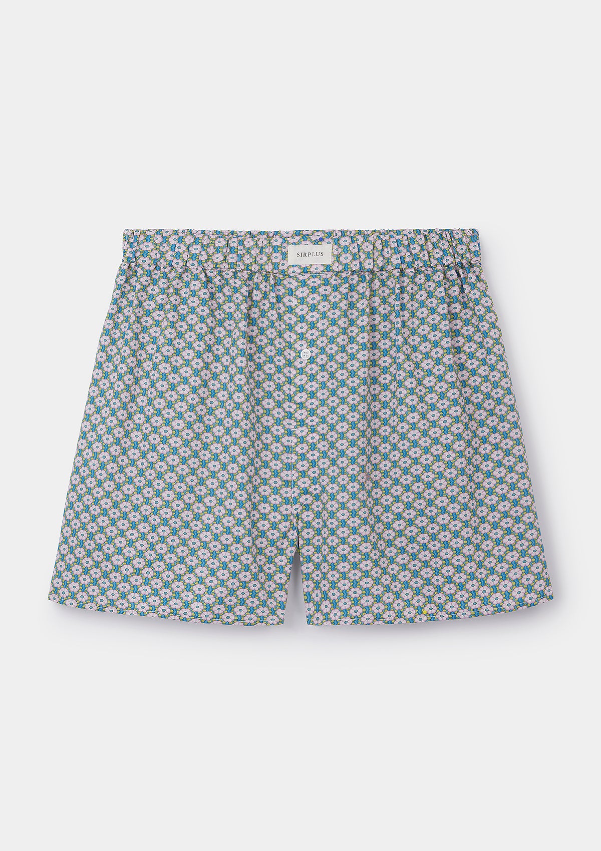 Chartreuse Green Ziggy Daisy Boxer Shorts - Made With Liberty Fabrics, Boxer Shorts - SIRPLUS