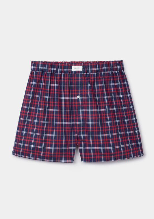Red Ranger Check Cotton Boxer Shorts