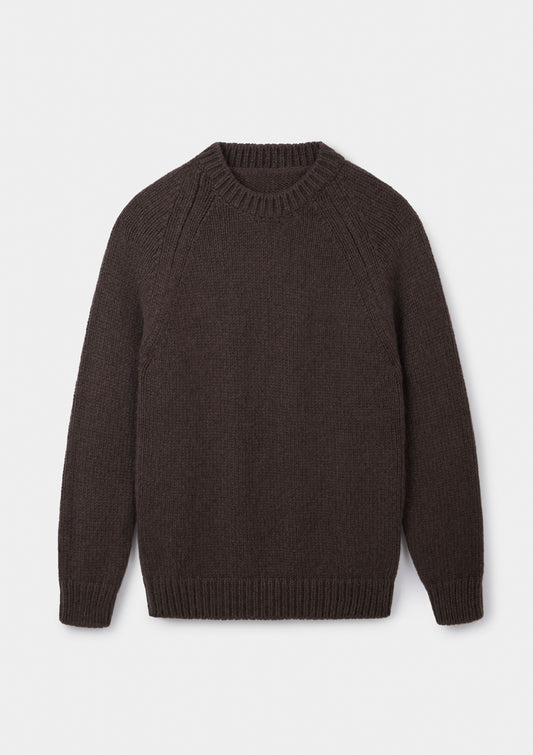 Cocoa Chunky Cashmere Jumper, Crew Neck Jumper - SIRPLUS