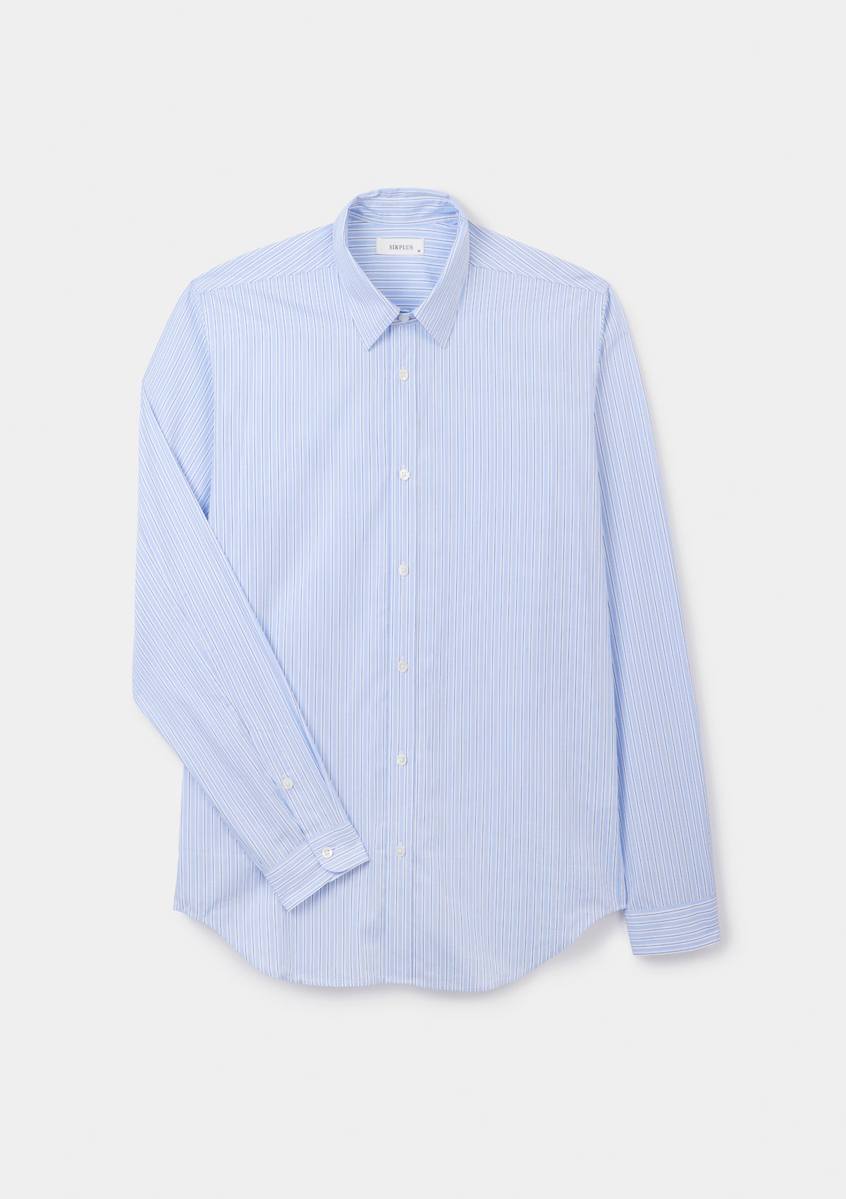 Pale Blue Stripe Poplin Shirt, Collar Shirt - SIRPLUS