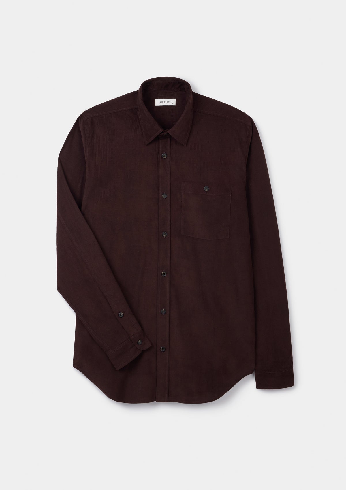 Mahogany Needlecord Collared Shirt, Collar Shirt - SIRPLUS
