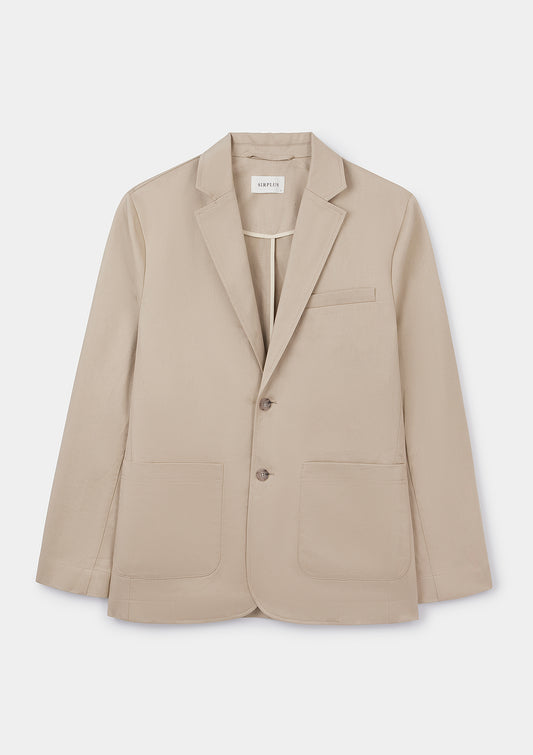 Beige Cotton Linen Suit, Suits - SIRPLUS