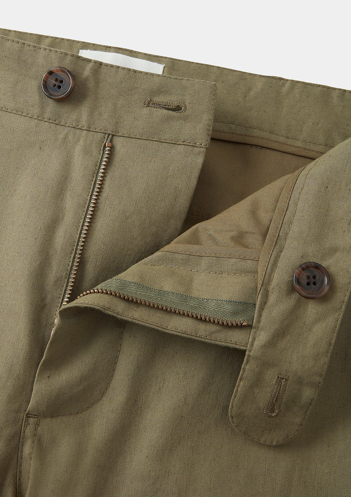 Lichen Green Casual Trousers, Casual Trousers - SIRPLUS