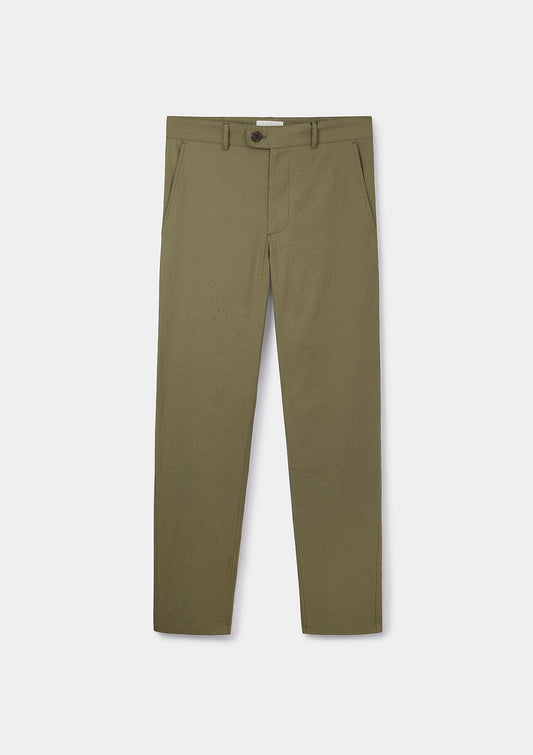 Lichen Green Casual Trousers, Casual Trousers - SIRPLUS