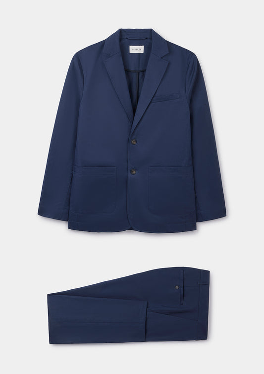 Blueberry Cotton Linen Suit, Suits - SIRPLUS