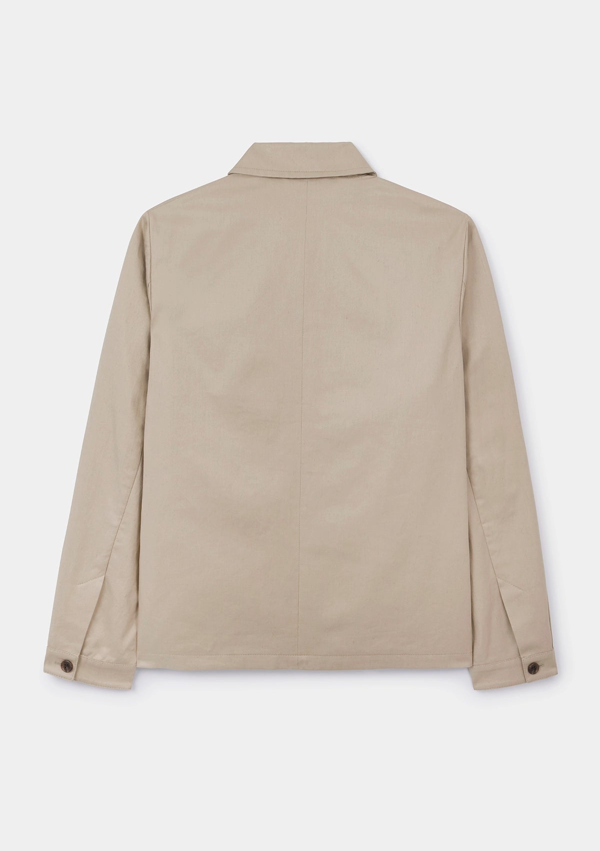 Beige Cotton Linen Zip Jacket, Zip Jacket - SIRPLUS