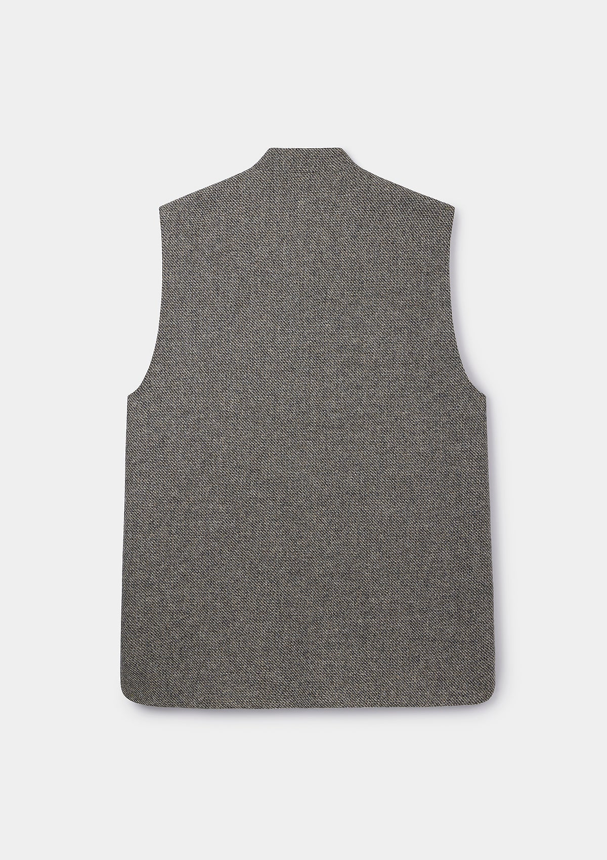 Black & Beige Tweed Nehru Waistcoat, Nehru Waistcoat - SIRPLUS