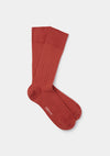 Terracotta Cotton Dress Socks