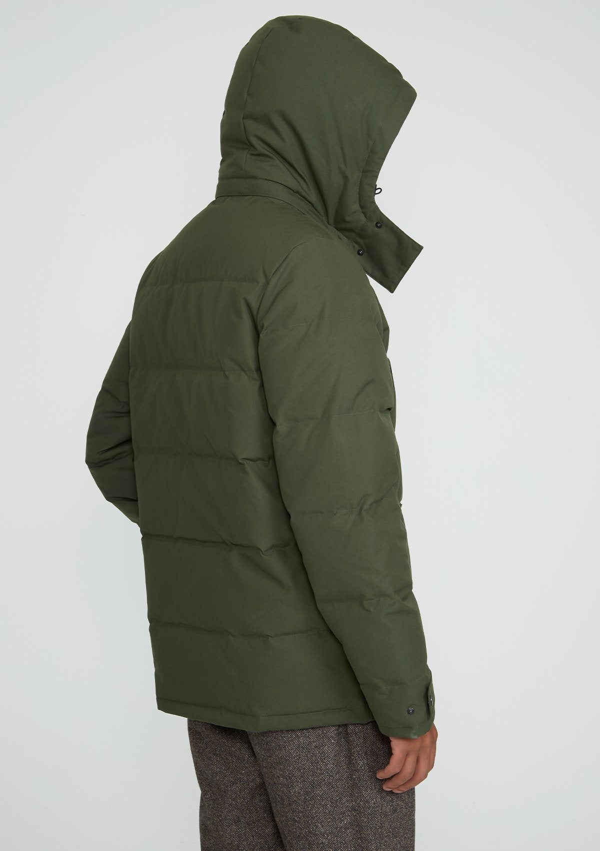 Olive Ventile Organic Cotton Down Jacket, Jackets - SIRPLUS