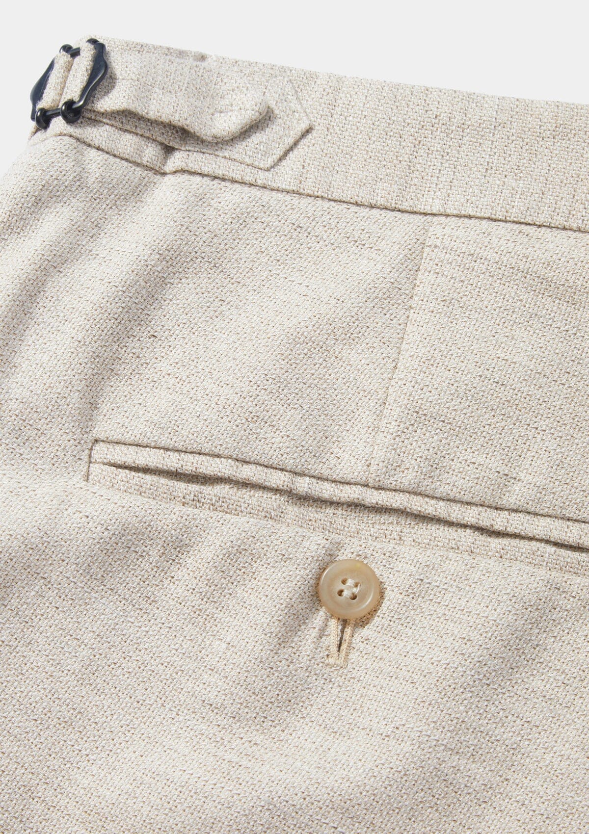 Sand Cotton Linen Formal Trousers, Formal Trousers - SIRPLUS