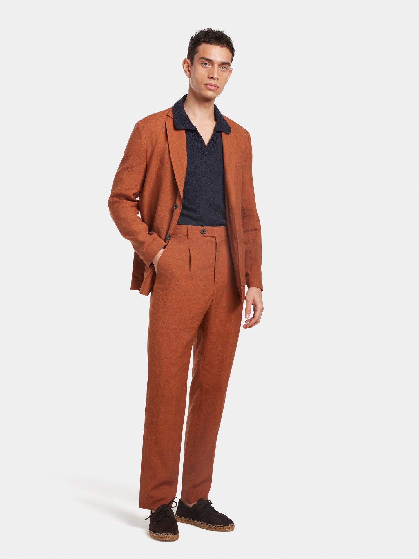 Sienna Virgin Wool Silk Pleated Trousers, Casual Trousers - SIRPLUS