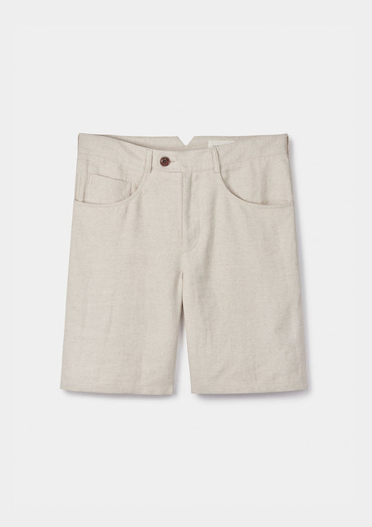 Sand Cotton Linen Shorts, Shorts - SIRPLUS
